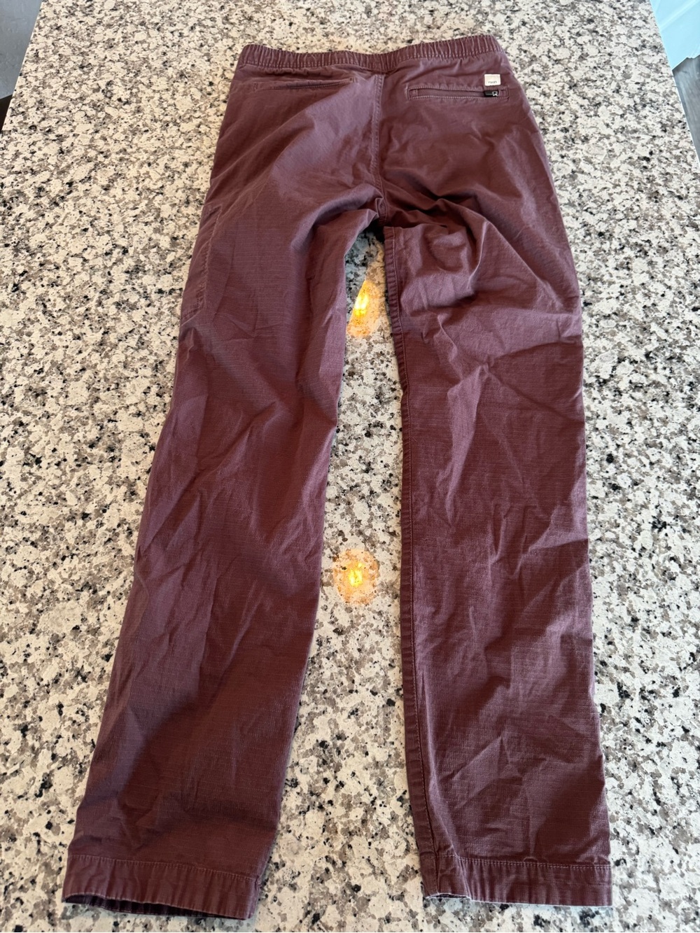 Vuori Ripstop Pant Long Burgundy Plum Drawstring Cargo Pants Size Small Long - Picture 4 of 15